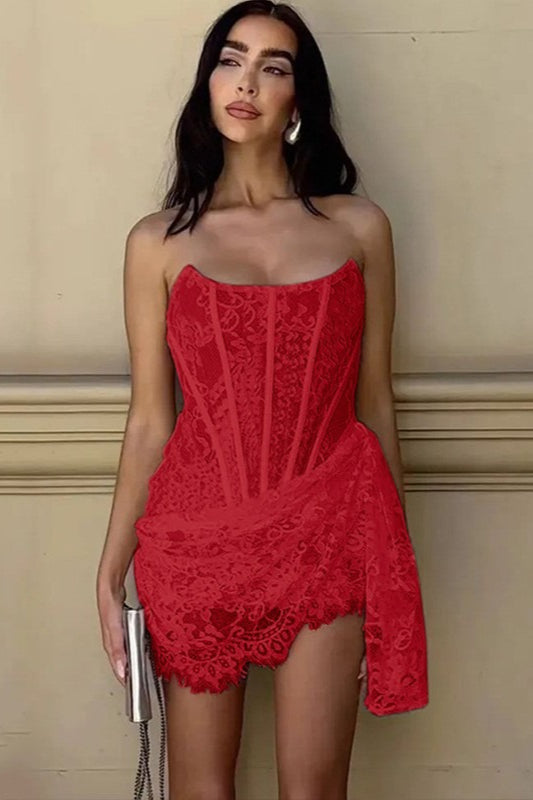 Lace Mesh Off Shoulder Sheer Bodycon Dress - View 5