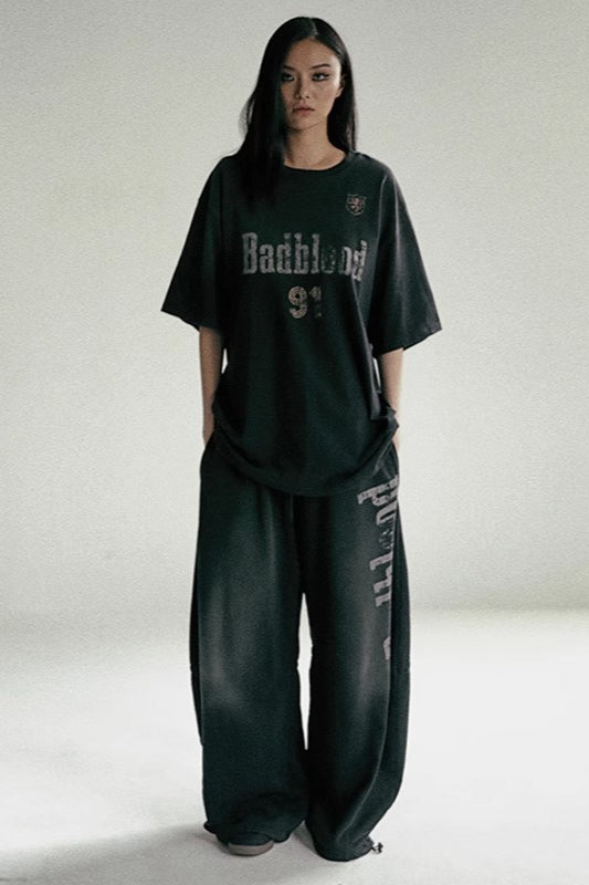 Washed Distressed Vintage Loose Pants