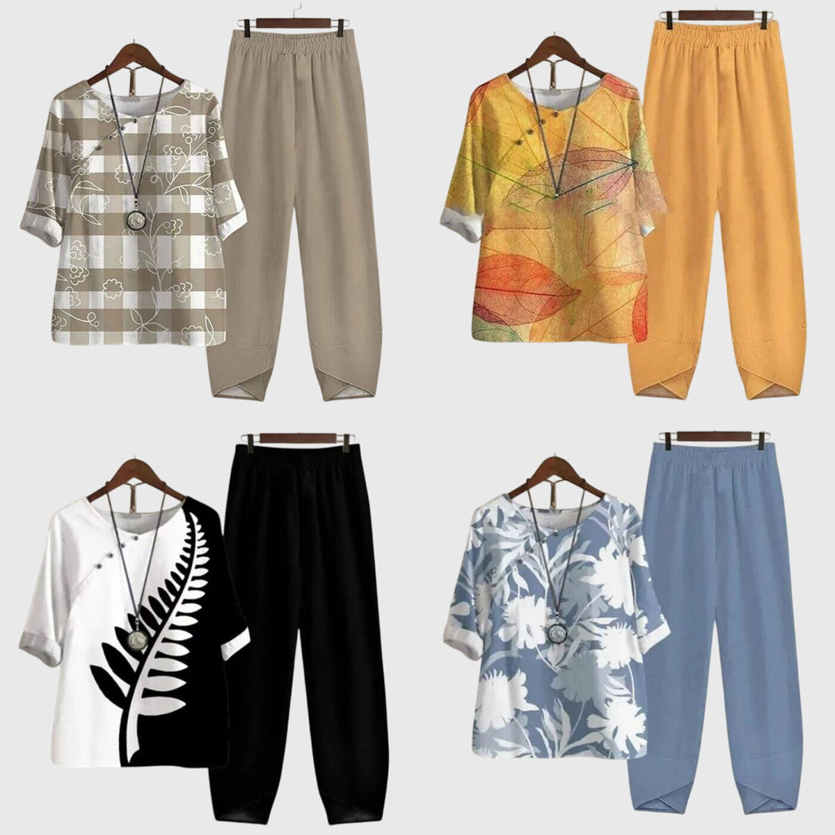 Butterfly Print Short Sleeve Top and Pants Two Piece Set 8