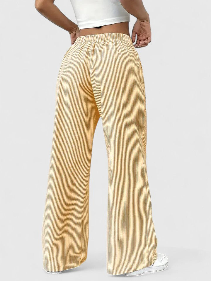 High Waist Striped Wide Leg Pants 20
