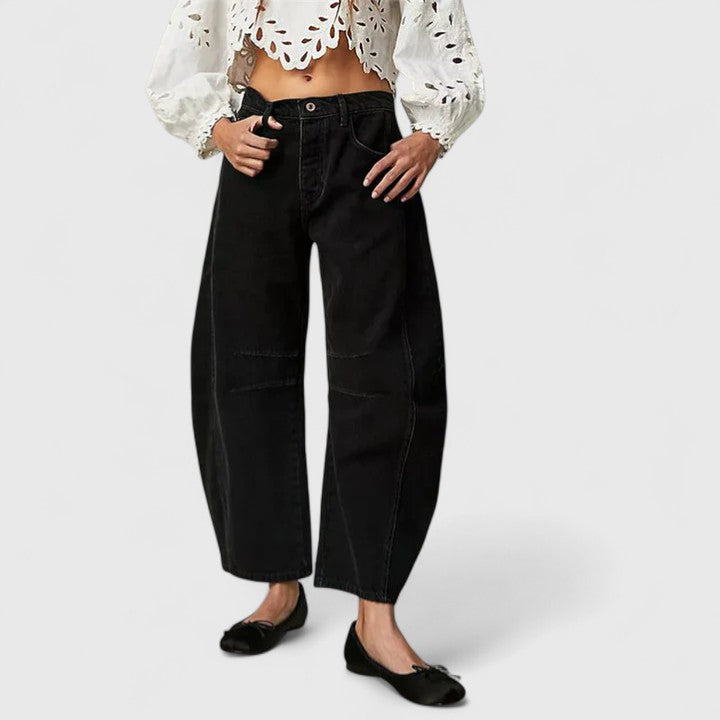 High Waist Faded Barrel Leg Jeans 11