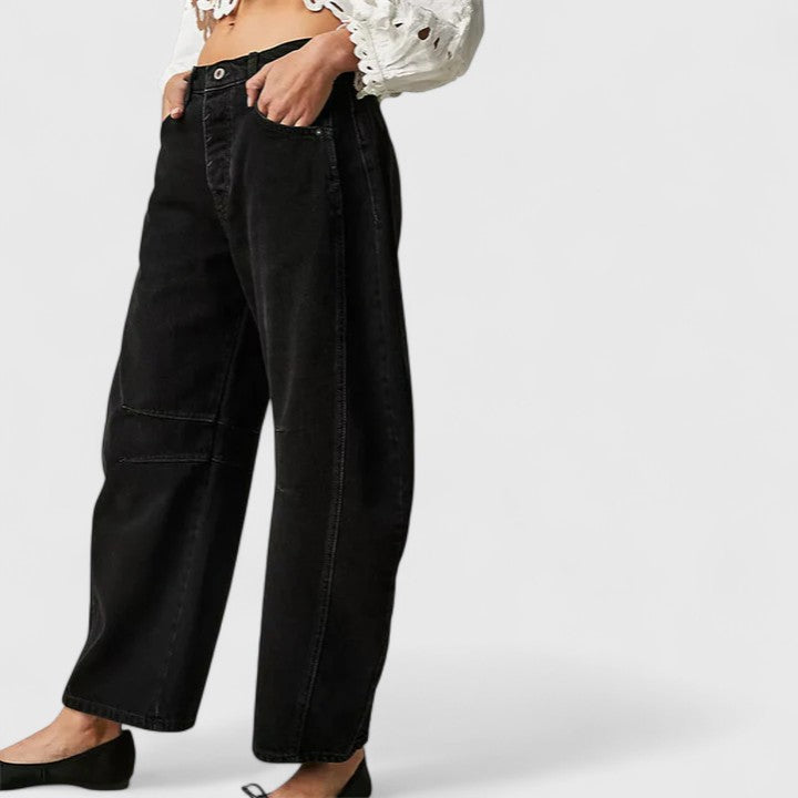 High Waist Faded Barrel Leg Jeans 12