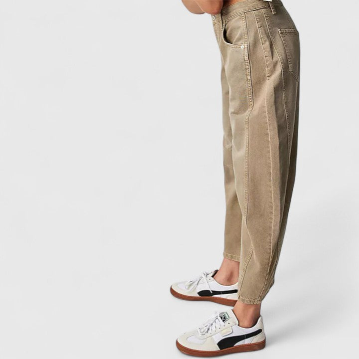 High Waist Faded Barrel Leg Jeans 15