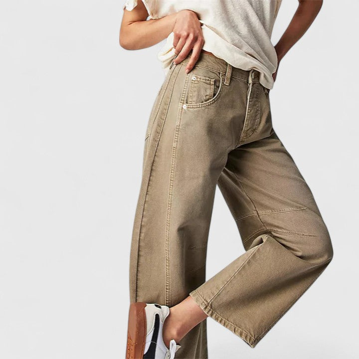 High Waist Faded Barrel Leg Jeans 16