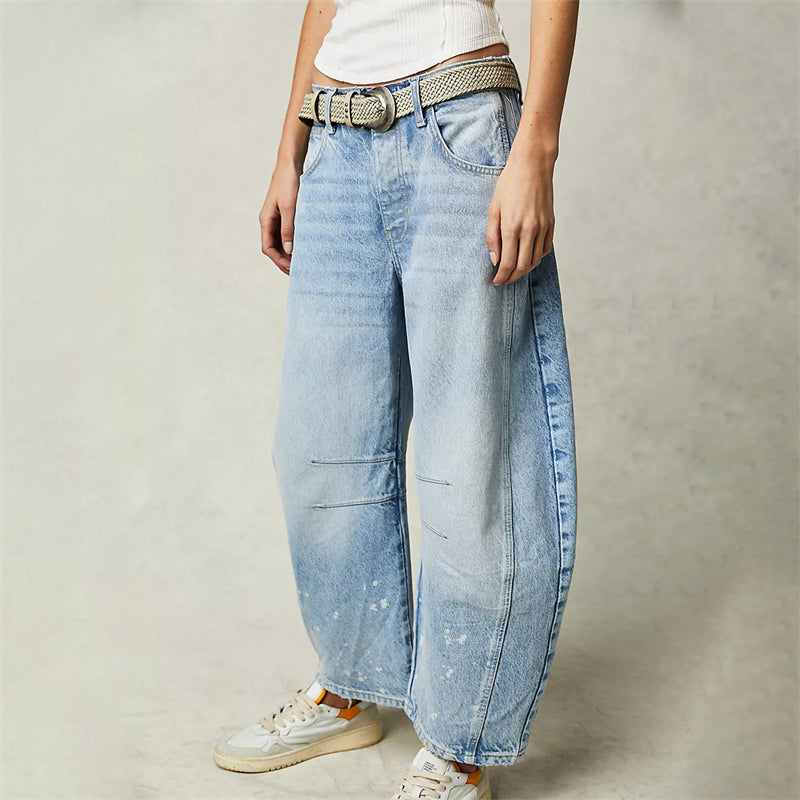 High Waist Barrel Leg Jeans 14