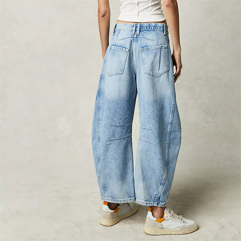 High Waist Barrel Leg Jeans 15