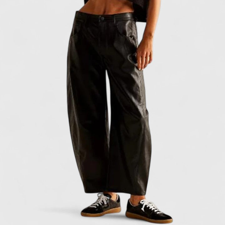 High Waist Faded Barrel Leg Jeans 23