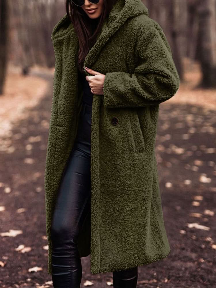 Hooded Longline Teddy Coat 10