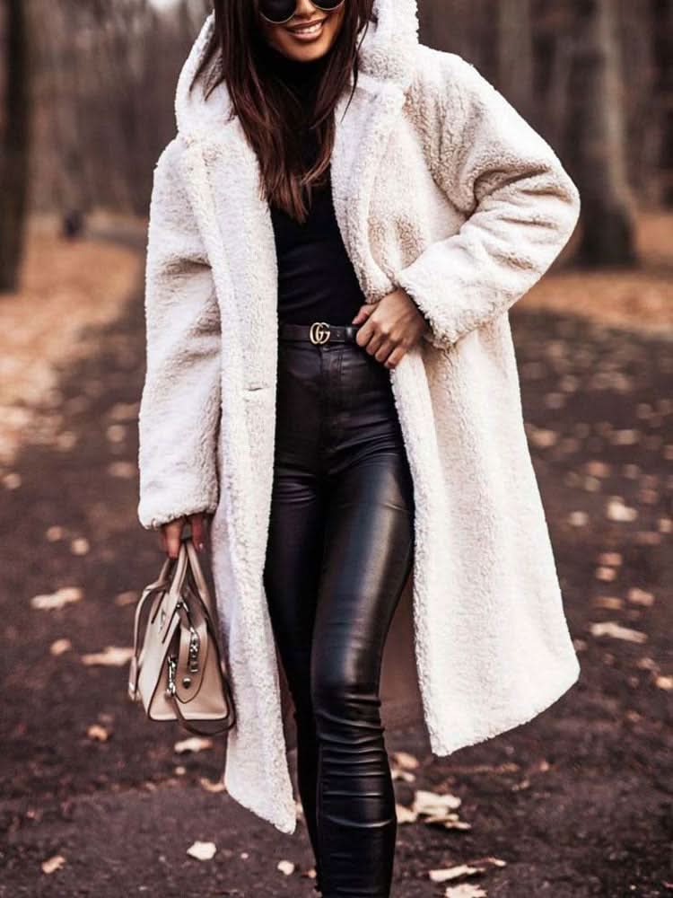 Hooded Longline Teddy Coat 13