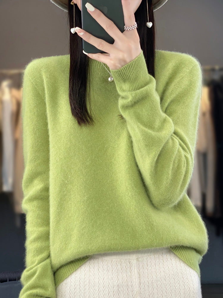 Crew Neck Long Sleeve Soft Knit Sweater 13