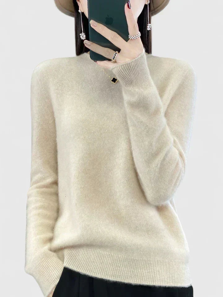 Round Neck Long Sleeve Soft Knit Pullover Sweater 22