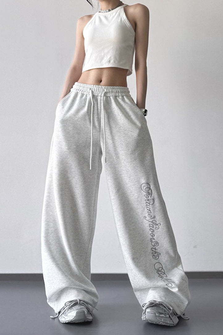 High Waist Wide Leg Straight Pants
