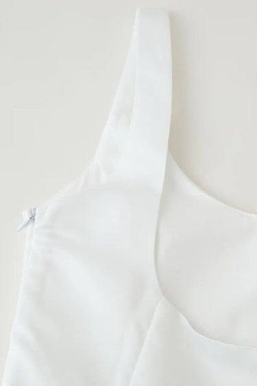 Satin Sleeveless Scoop Back Oversized Bow Pleated Mini Party Dress - View 6