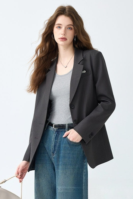 Unstructured Relaxed Office Chic Blazer