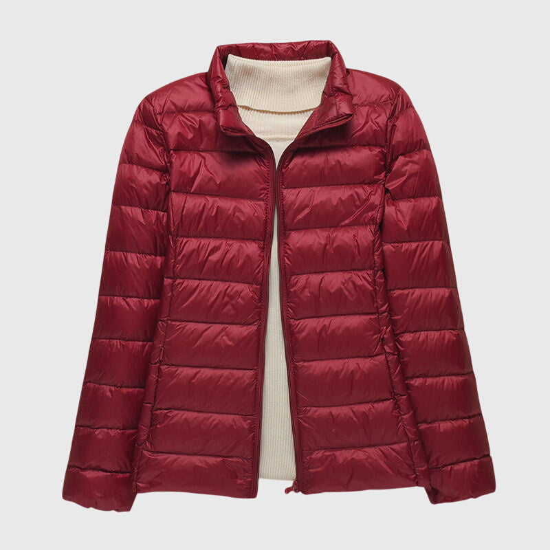 Hooded Zip Front Lightweight Quilted Puffer Jacket 8