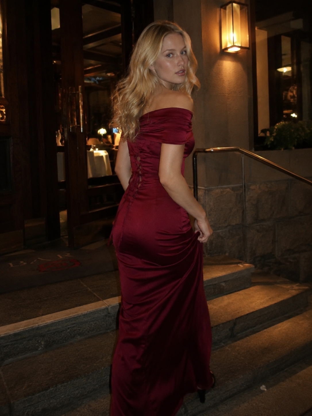 Off-the-Shoulder Bodycon Maxi Dress