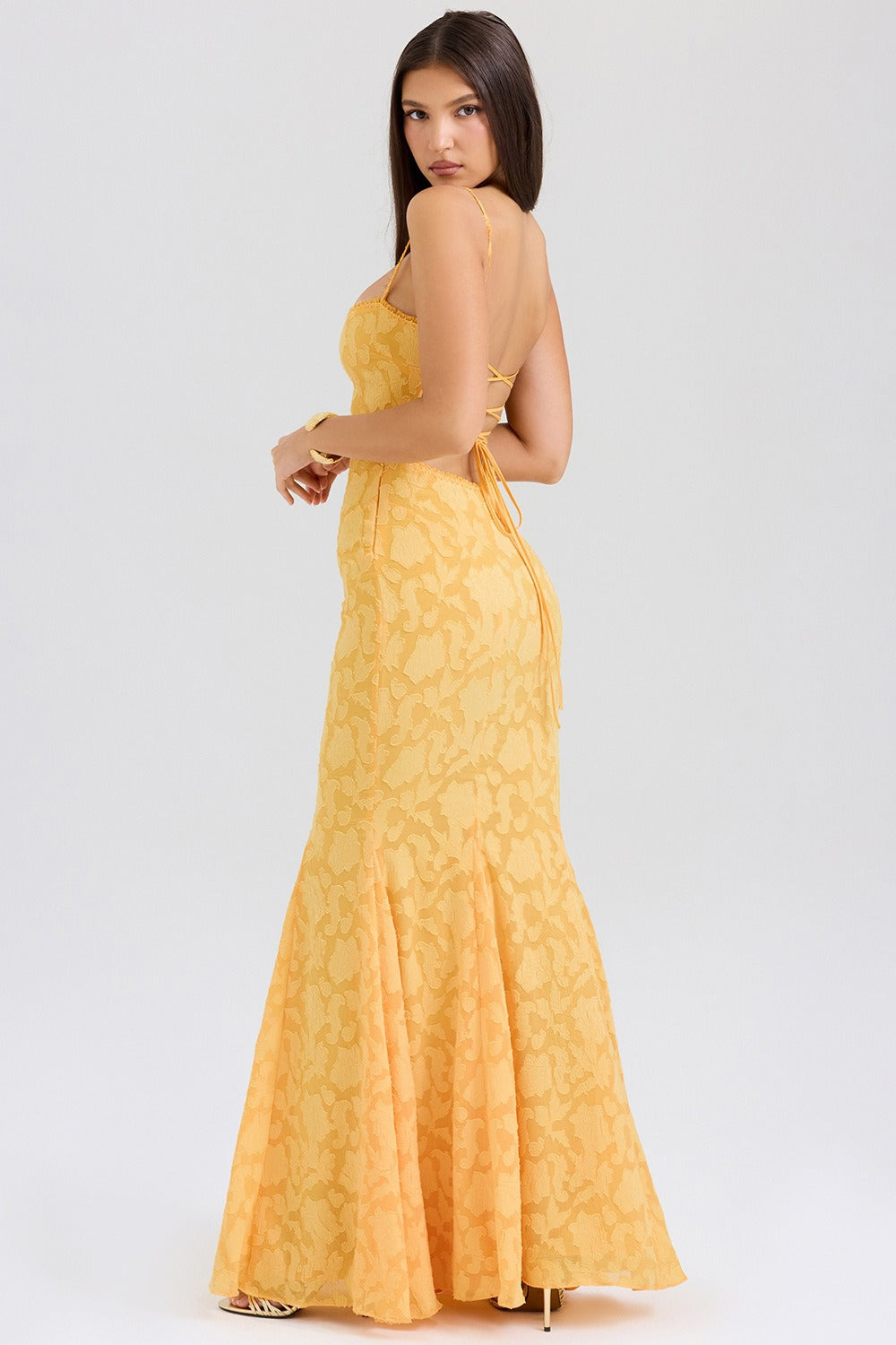 Backless Lace Maxi Dress