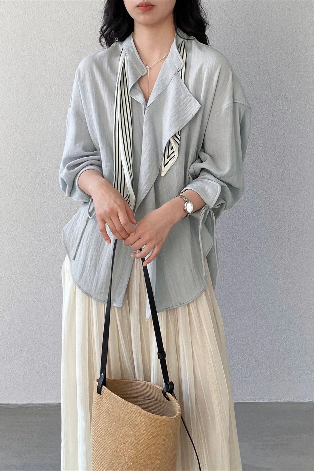 Romantic Retro Relaxed Long Sleeve Top