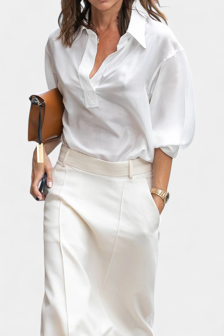 High Waist Satin Look Front Seam Maxi Skirt 6