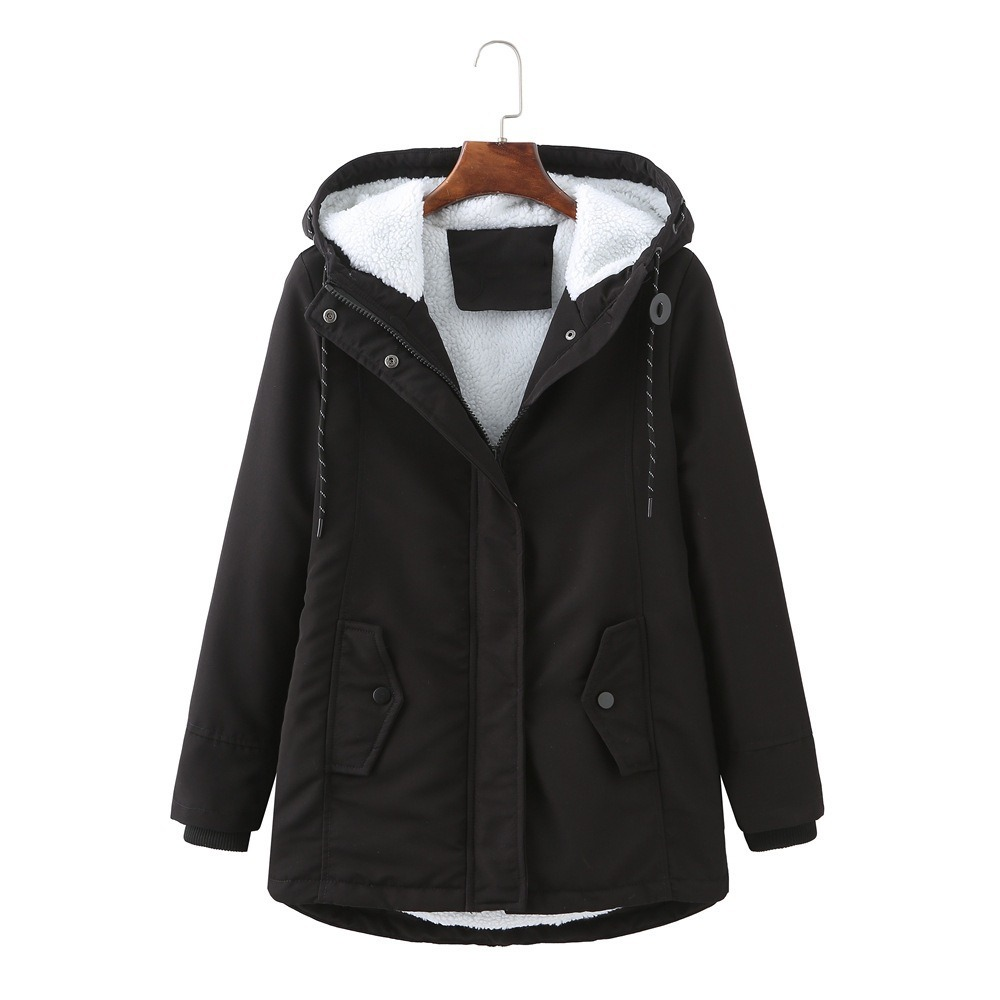 Hooded Sherpa Lined Zip Front Utility Parka Jacket 7