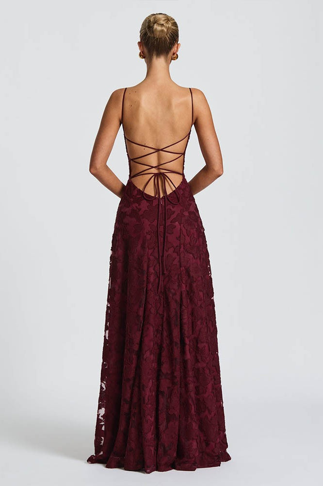 Backless Chiffon Maxi Dress - View 11