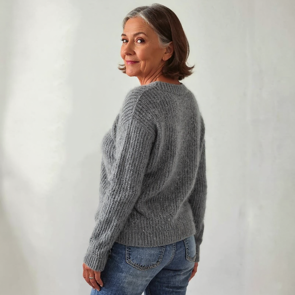 Sheep Intarsia Crew Neck Long Sleeve Sweater 3