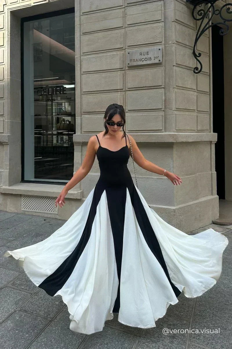 Isabella Panelled Tulle A line Slip Maxi Dress - View 7