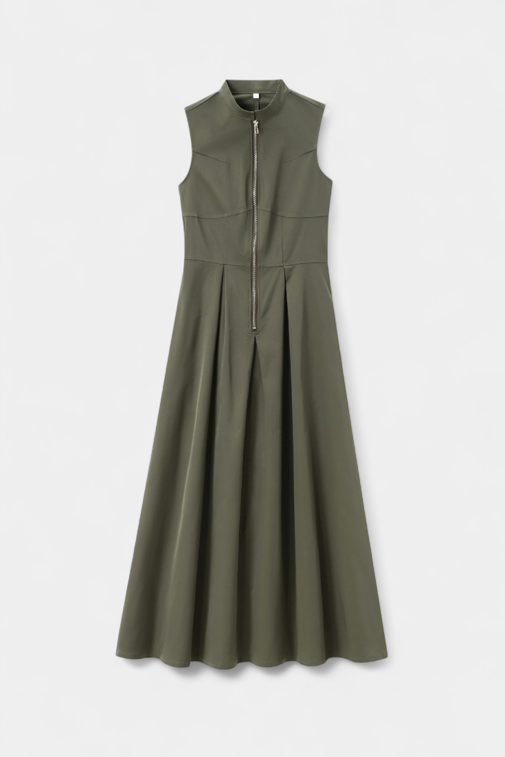 Deep V-Neck Sleeveless Pleated Wide Leg Jumpsuit 13
