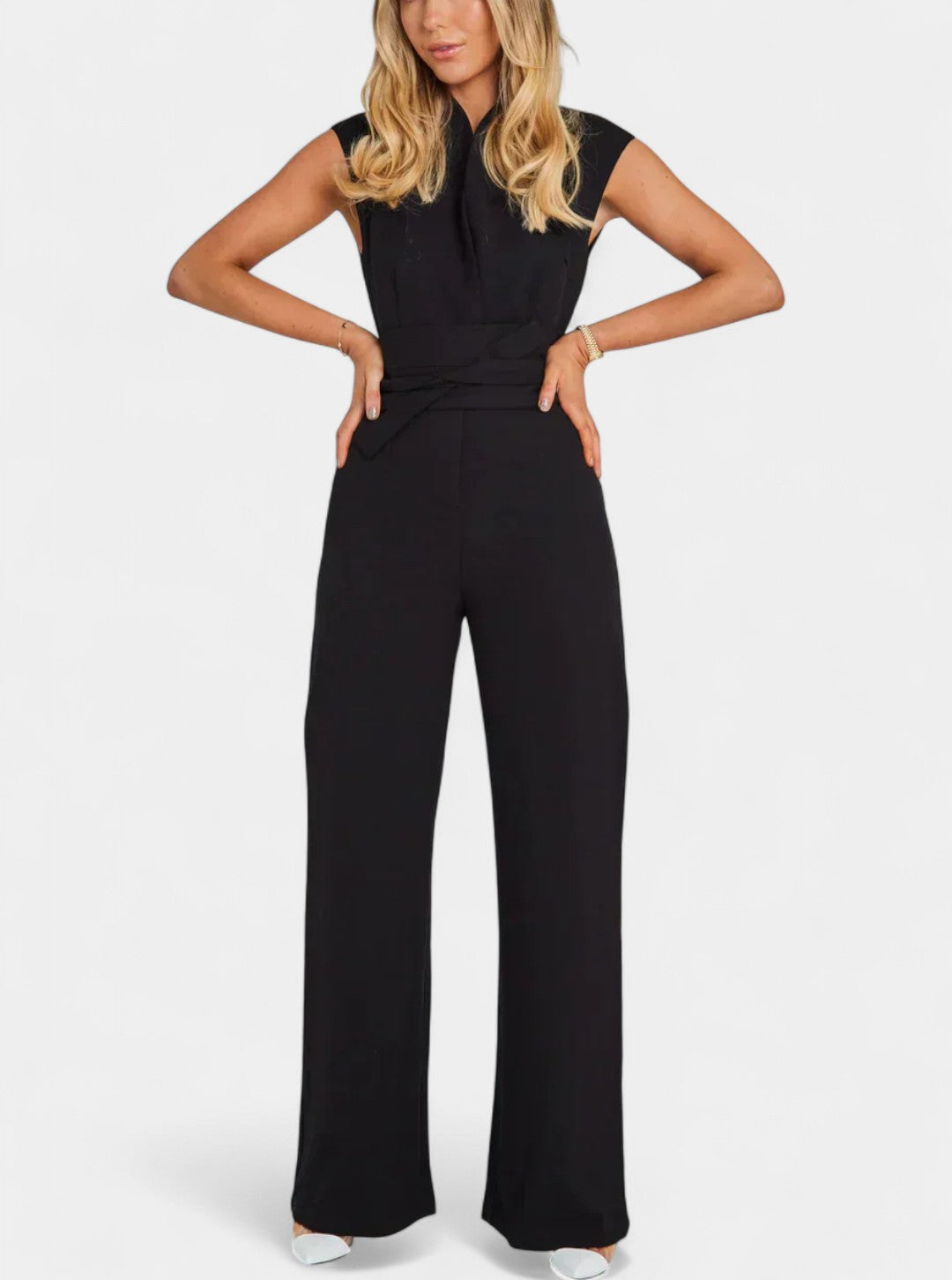 High Neck Sleeveless Wide Leg Jumpsuit 7
