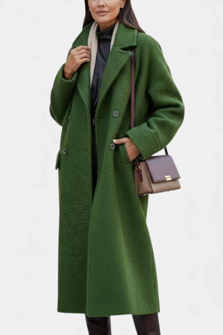 Double Breasted Stand Collar Longline Coat 6