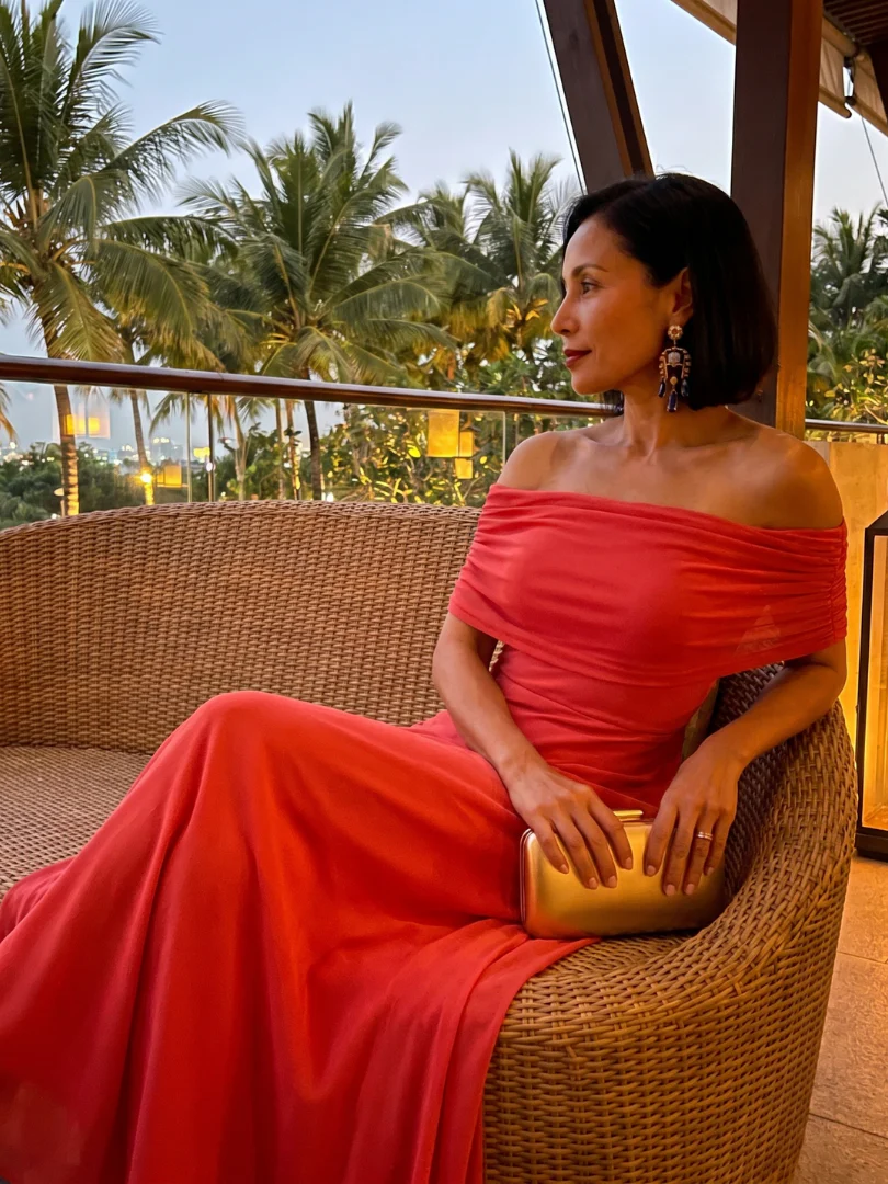 Off Shoulder Ruched Short Sleeve Chiffon Fit and Flare Maxi Dress 11
