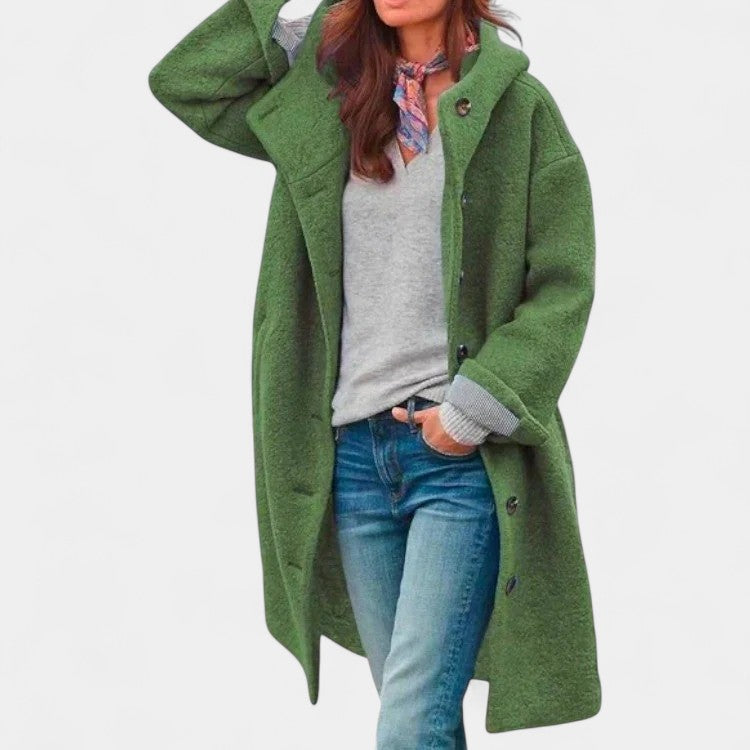 Hooded Button Front Longline Coat 2
