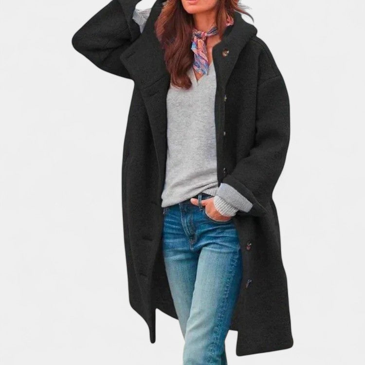 Hooded Button Front Longline Coat 4