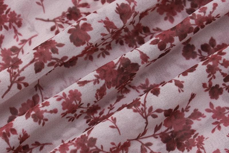 Chiffon flower print contrast backless v neck sleeveless maxi dress - View 7
