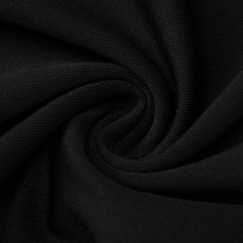 Halter Deep Cowl Neck Backless Ruffle Mini Dress - View 8