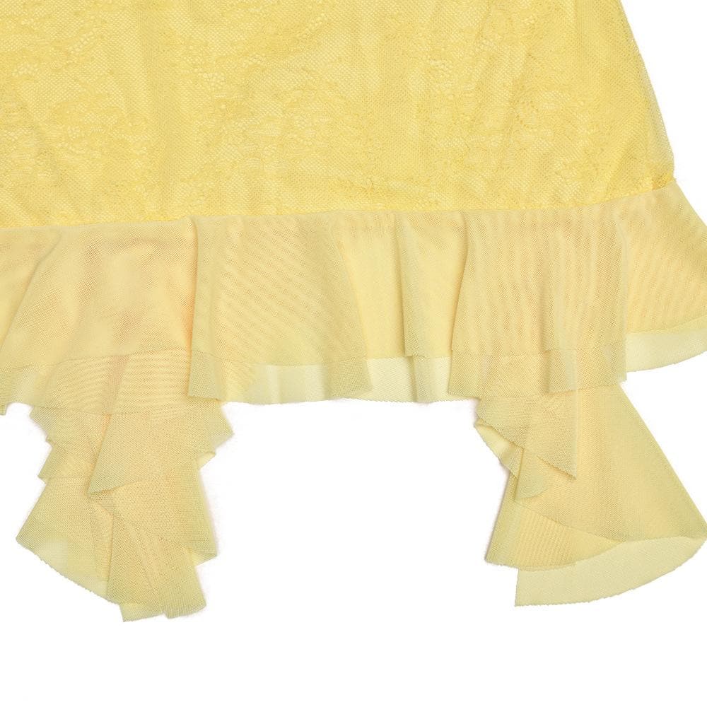 Mesh ruffle ribbon irregular solid backless tube mini dress - View 8