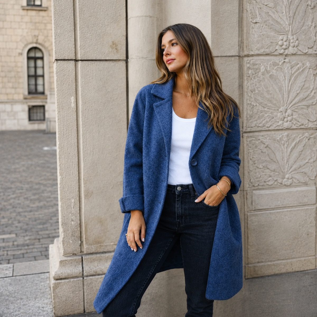 Notch Lapel Longline Coat 6
