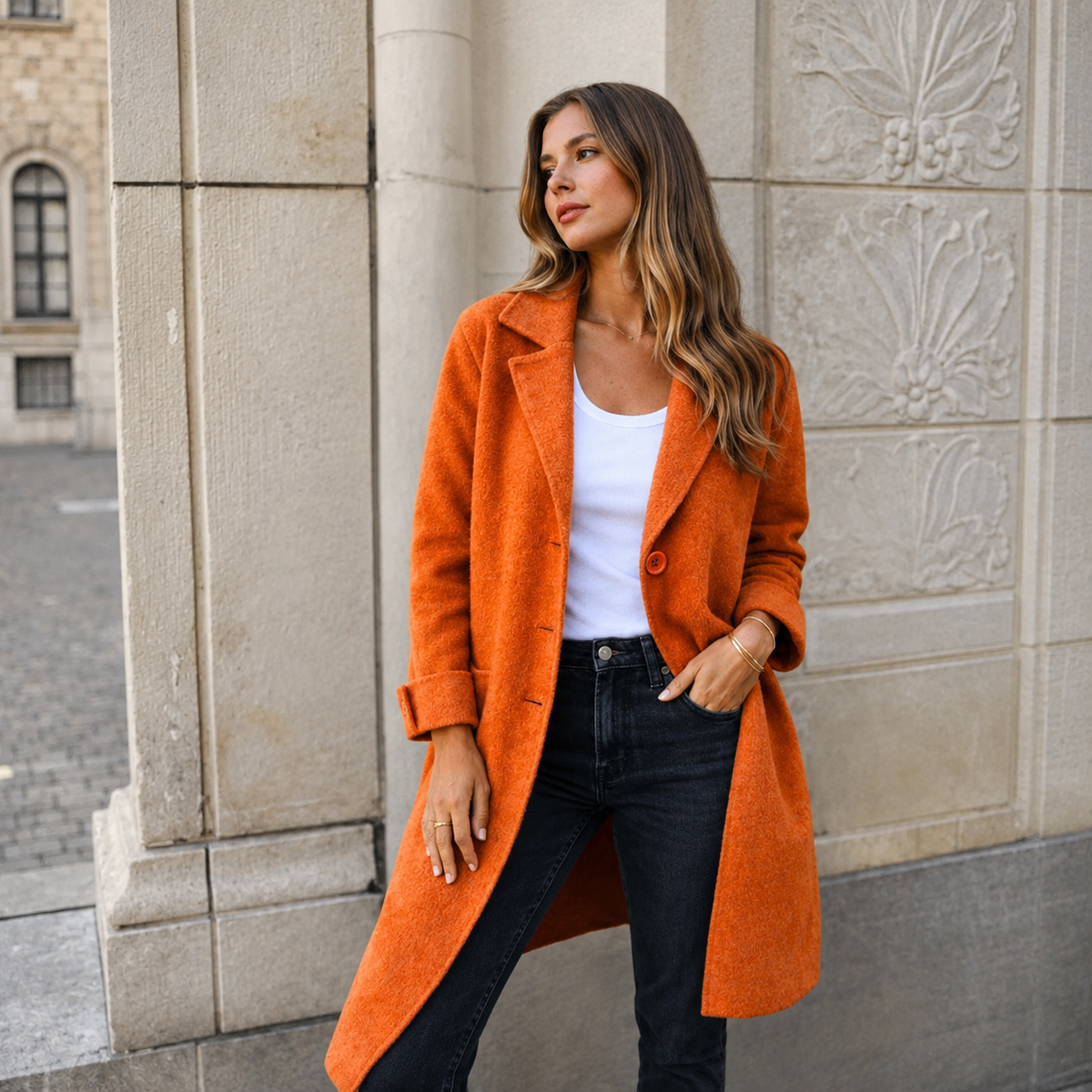 Notch Lapel Longline Coat 9