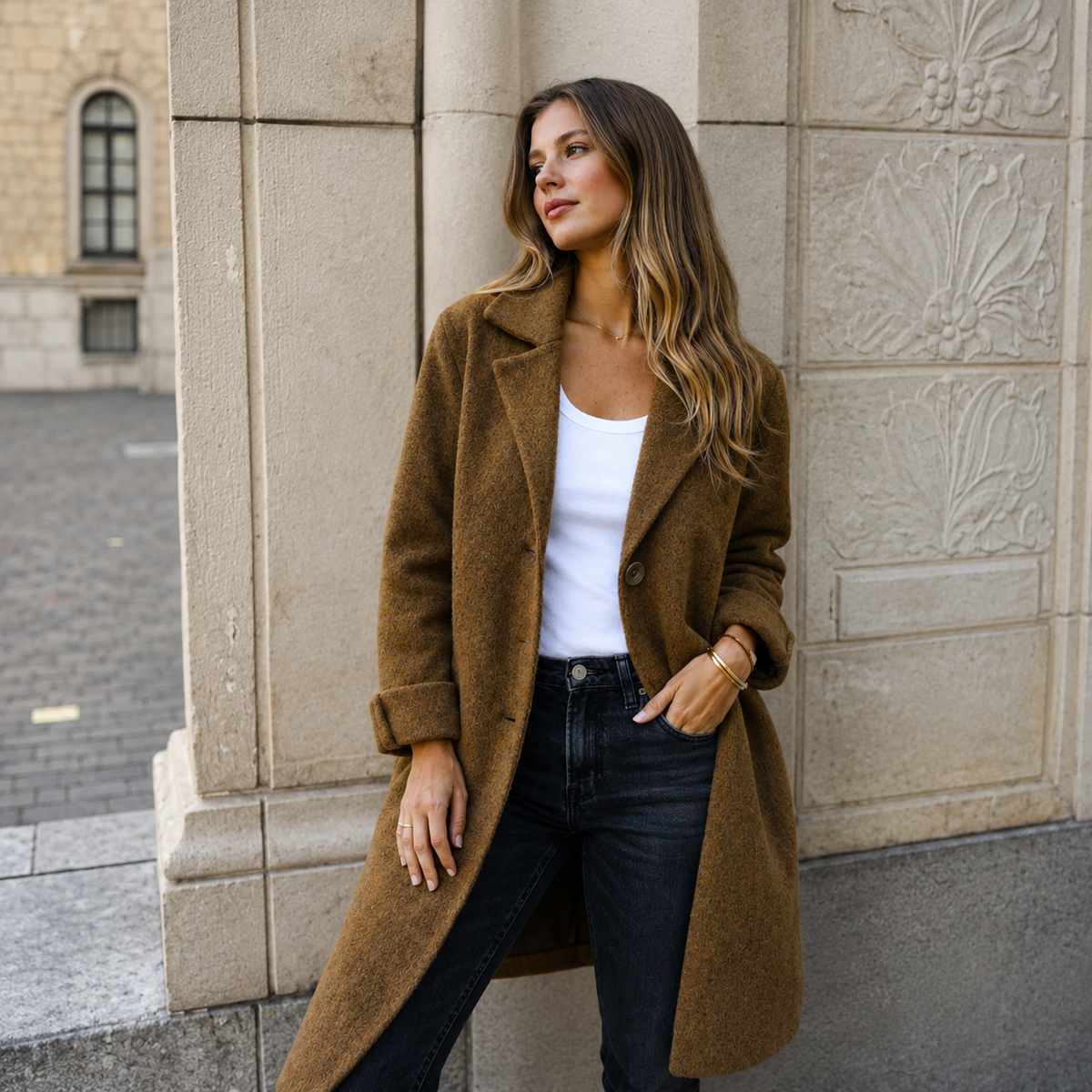 Notch Lapel Longline Coat 10