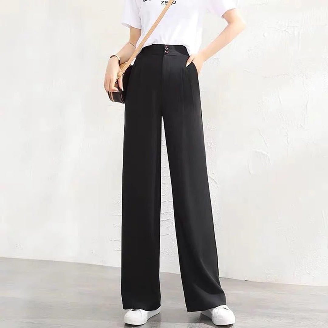 High Waist Pleated Wide Leg Trousers 2