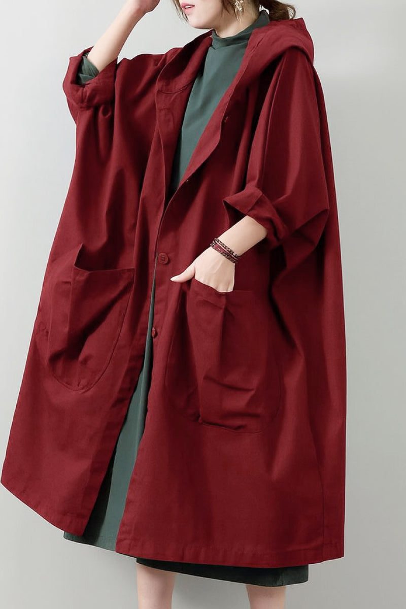 Hooded Open Front Oversized Longline Coat 5