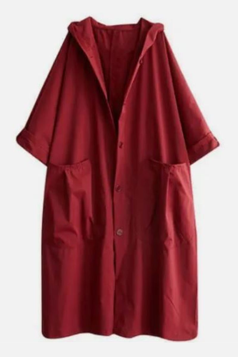 Hooded Open Front Oversized Longline Coat 8