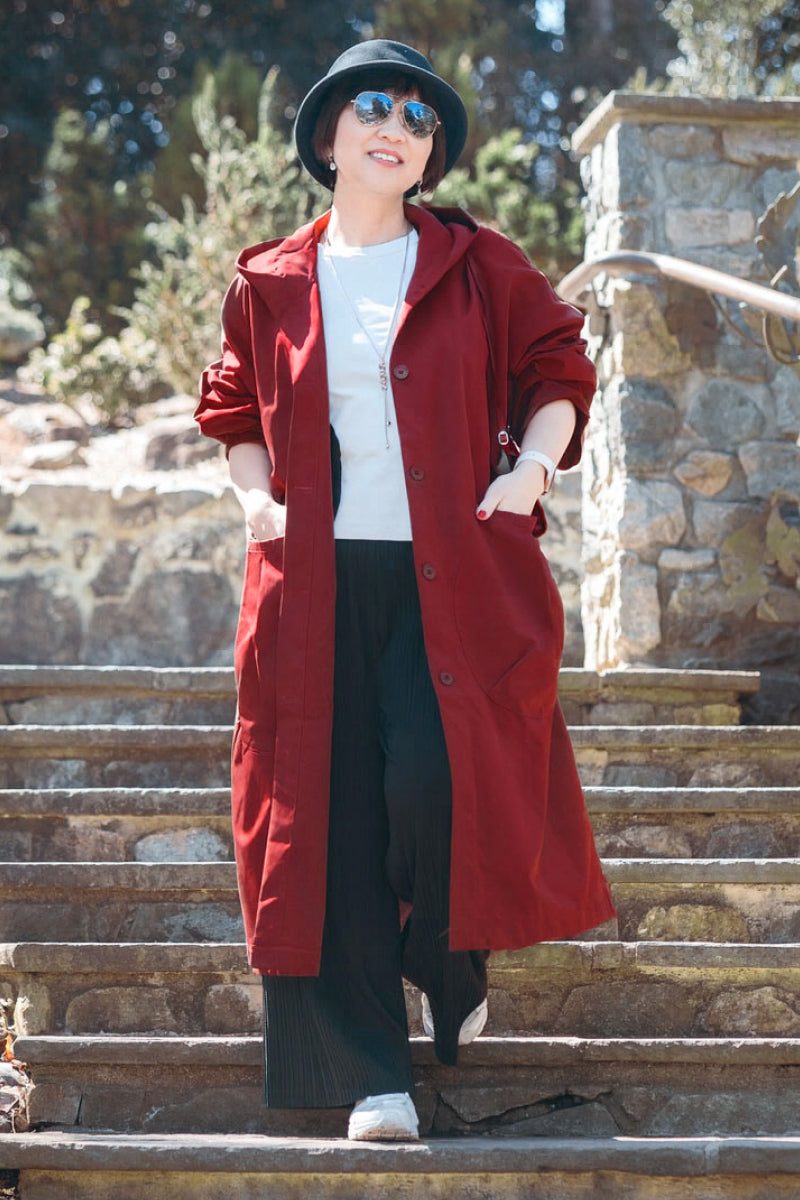 Hooded Open Front Oversized Longline Coat 10