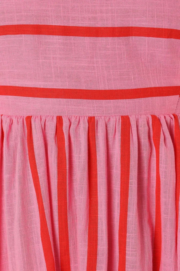 Striped Square Neck Spaghetti Strap Maxi Dress 9