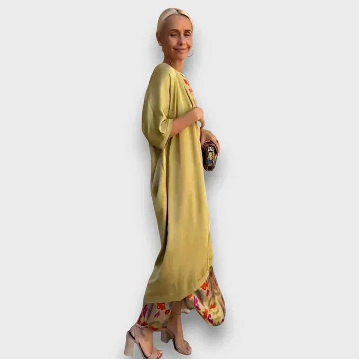 Sleeveless Round Neck Floral Print Maxi Dress 3