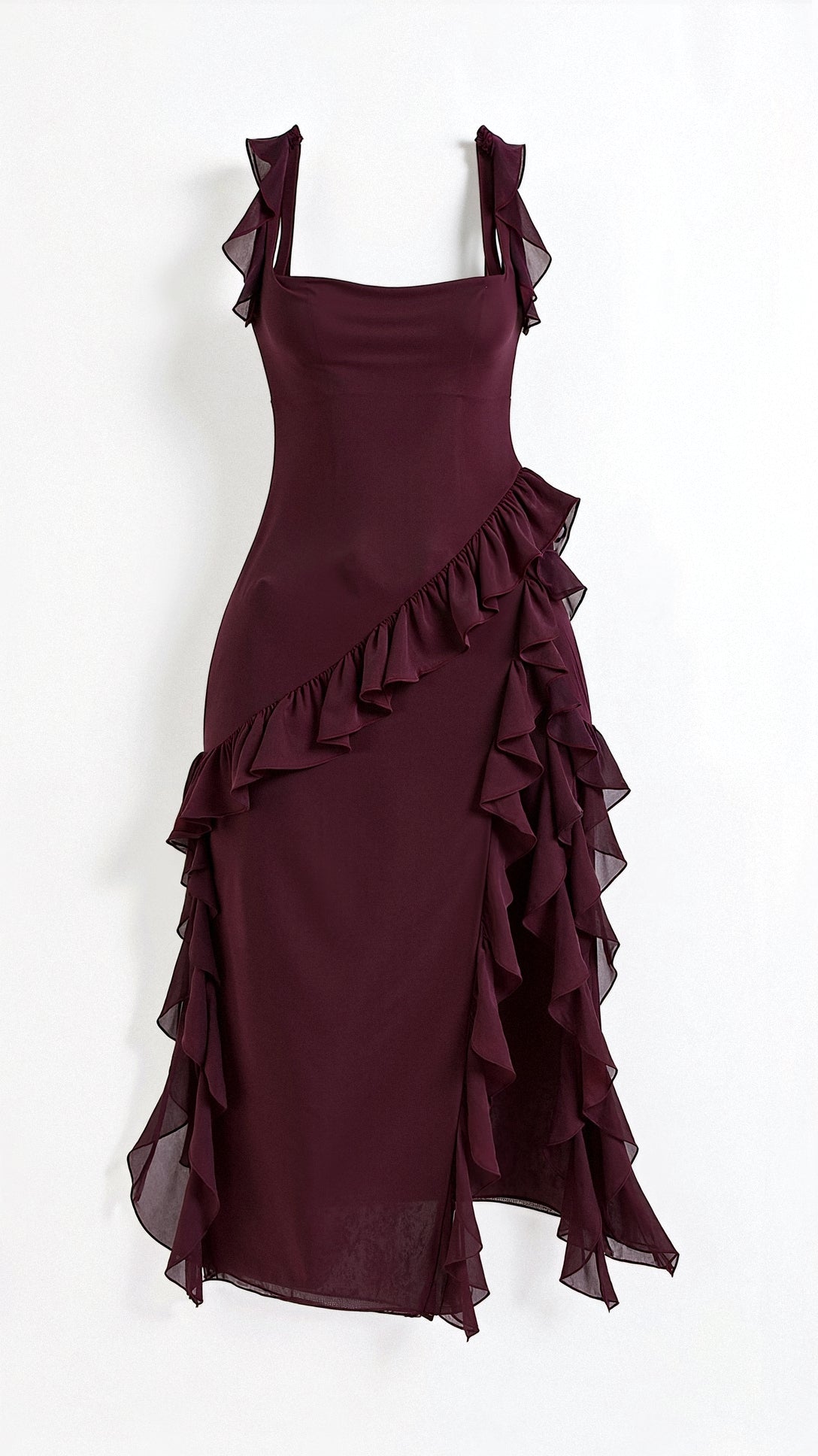 Floral Print Ruffle Maxi Dress - View 11