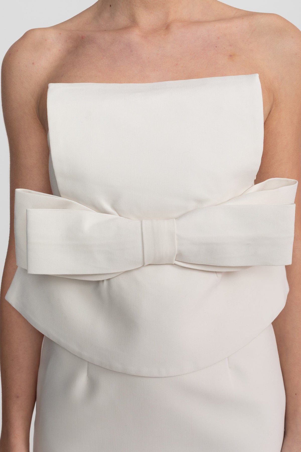 Strapless Mini Dress - White - View 6
