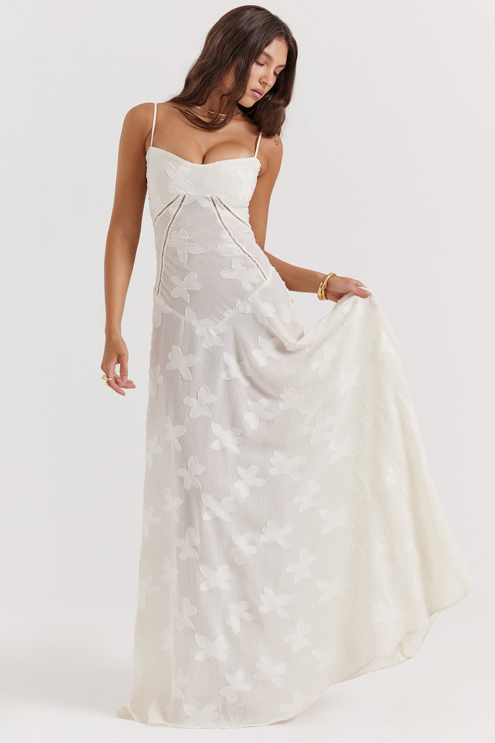 Beaded Sweetheart Neckline Long Sleeve Mermaid Maxi Gown - View 13