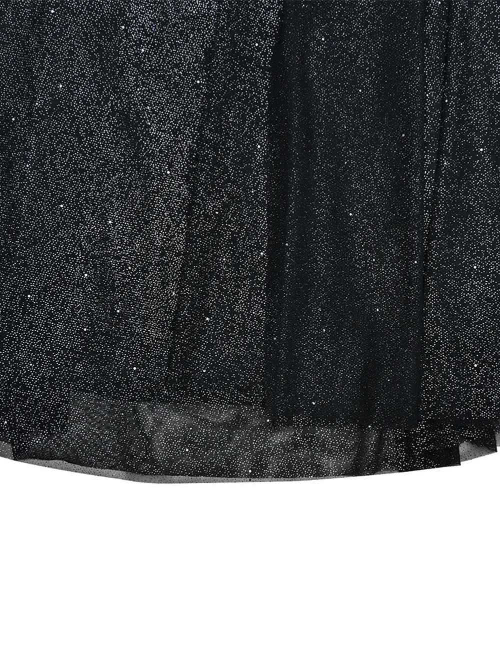 Glitter Strapless Cape Sleeve Cut Out Ruched Mermaid Maxi Gown - View 6