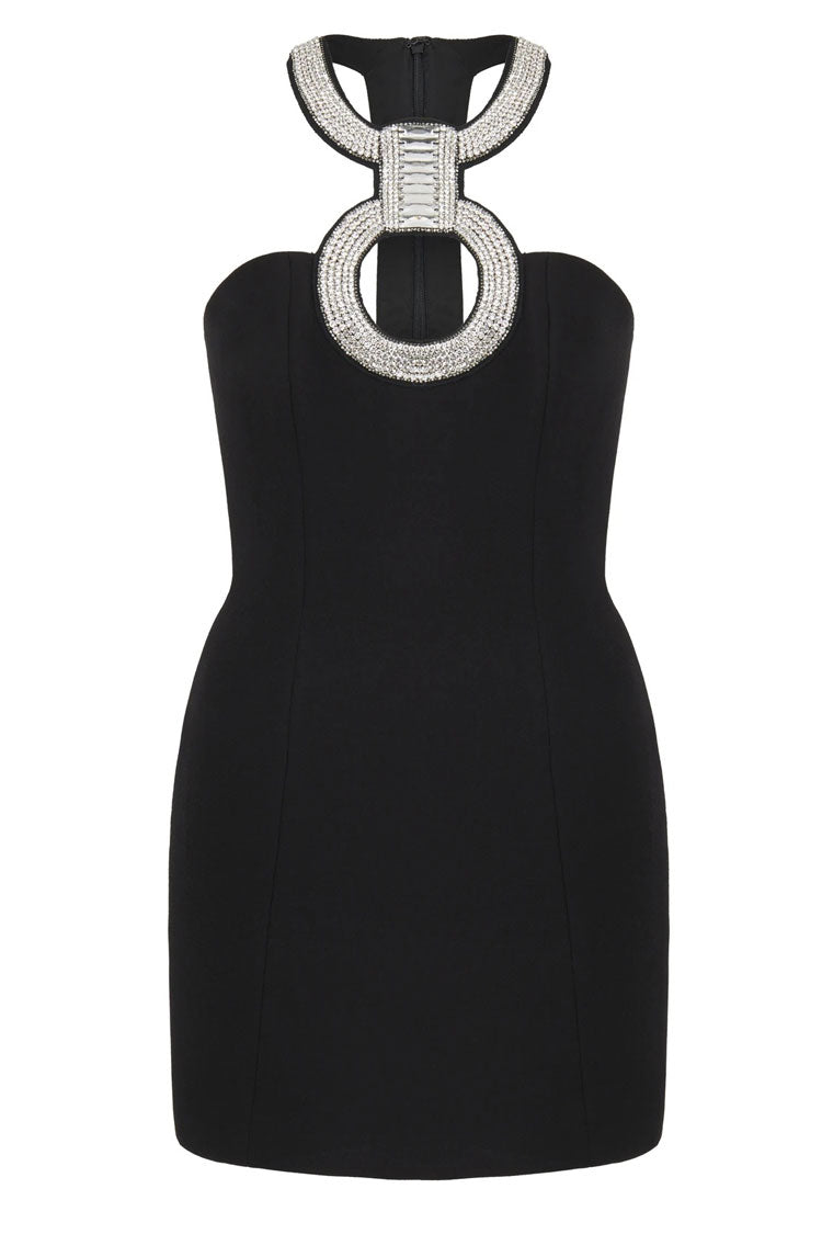 V-Neck Sleeveless Cut Out Bodycon Mini Cocktail Dress - View 4